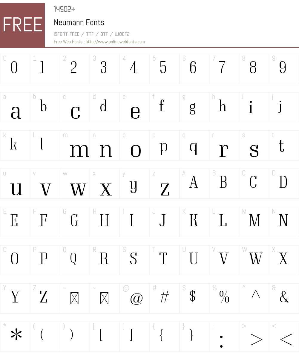 Neumann Font Screenshots