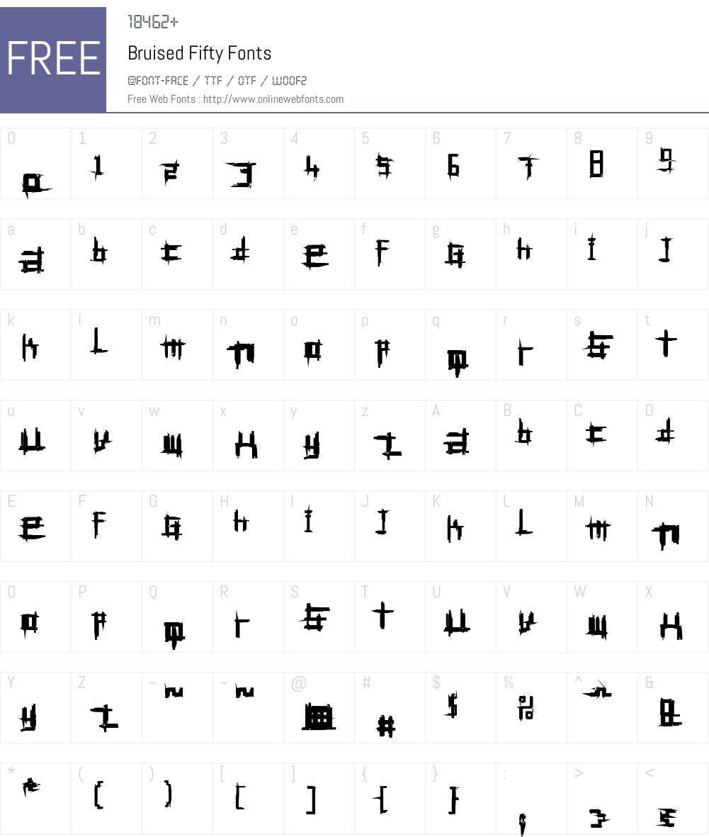 Bruised Font Screenshots
