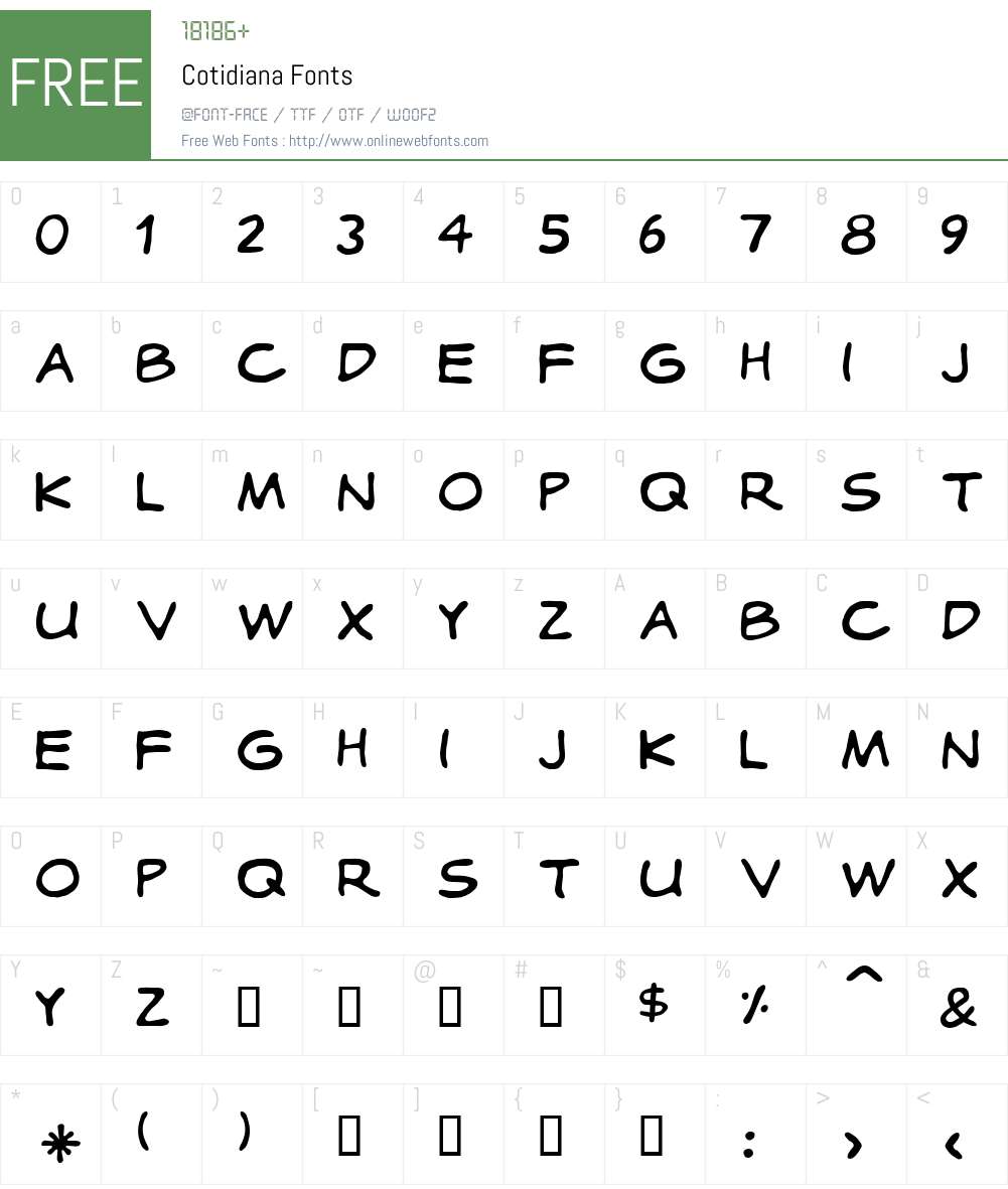 Cotidiana Font Screenshots