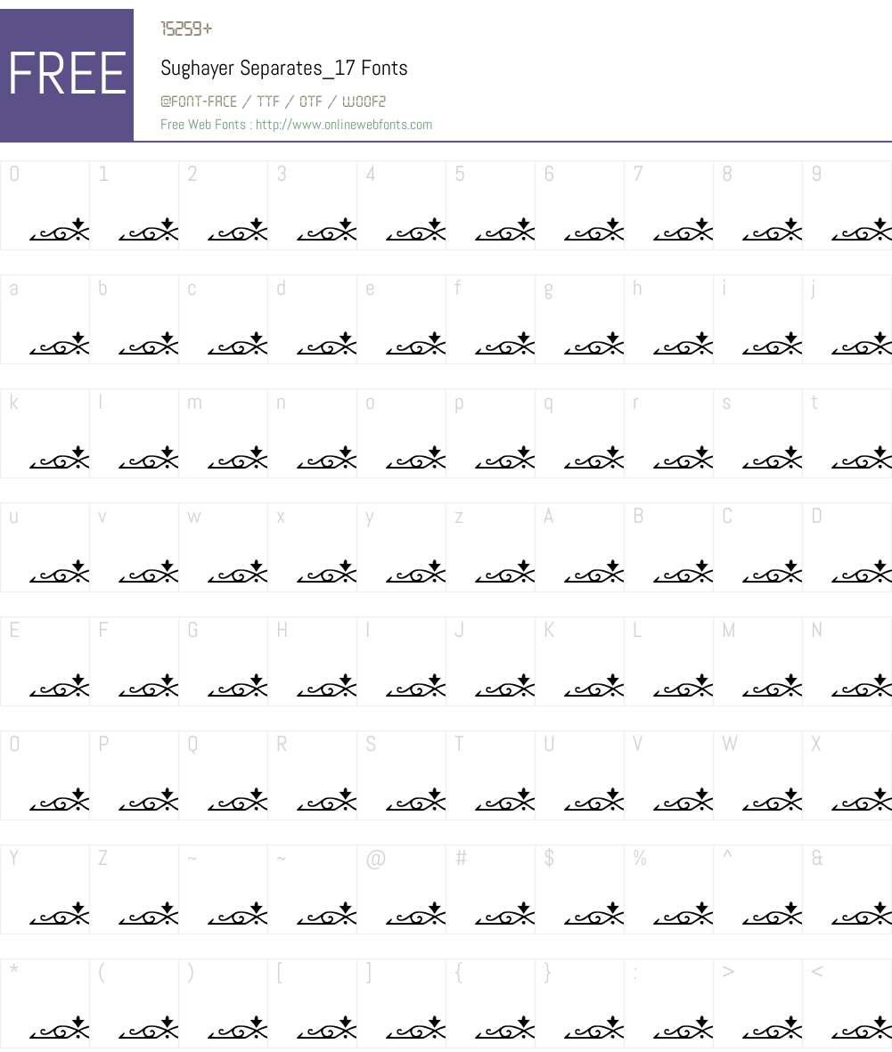 Sughayer Separates_17 Font Screenshots