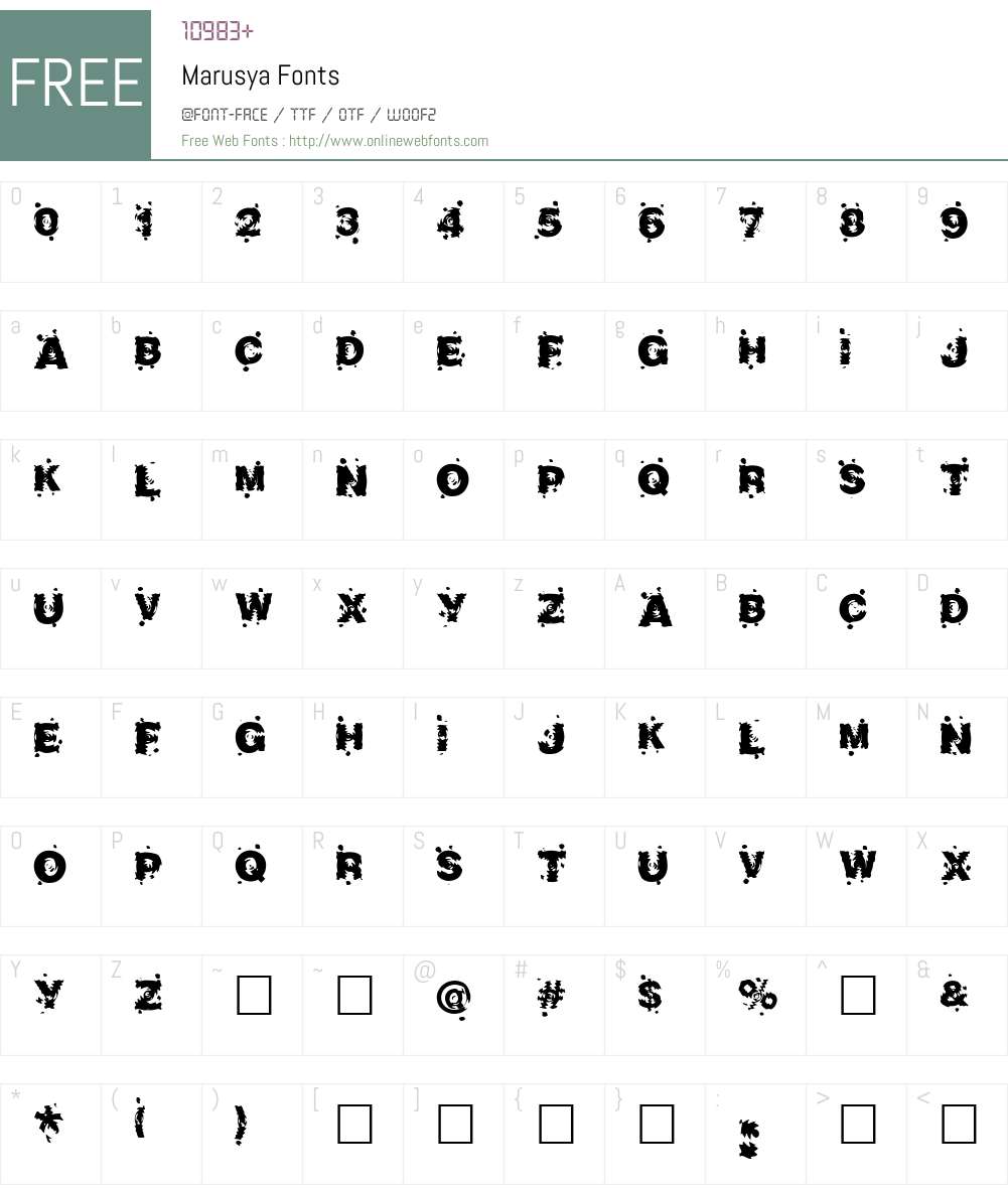 Marusya Font Screenshots