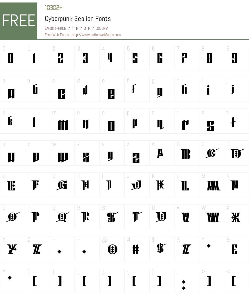 Cyberpunk Sealion Font Screenshots