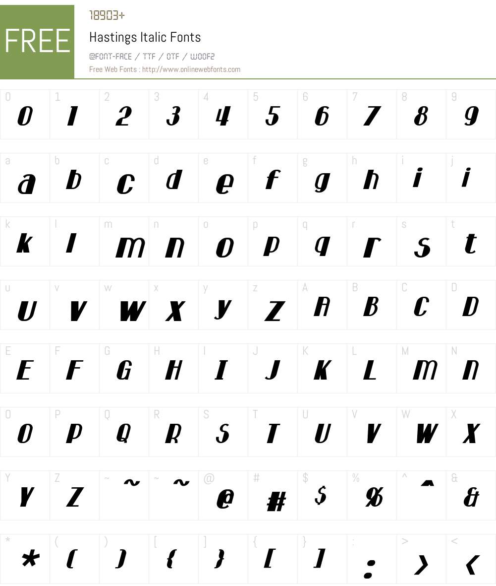 Hastings Font Screenshots