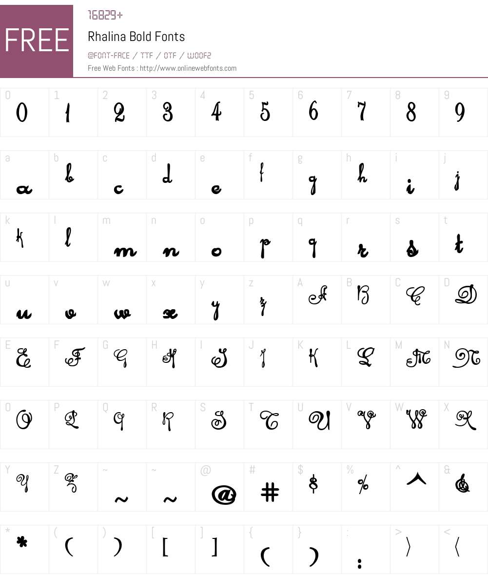 Rhalina Bold Font Screenshots