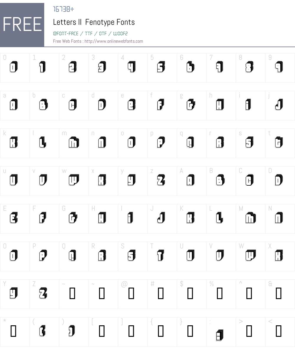 Letters II Font Screenshots