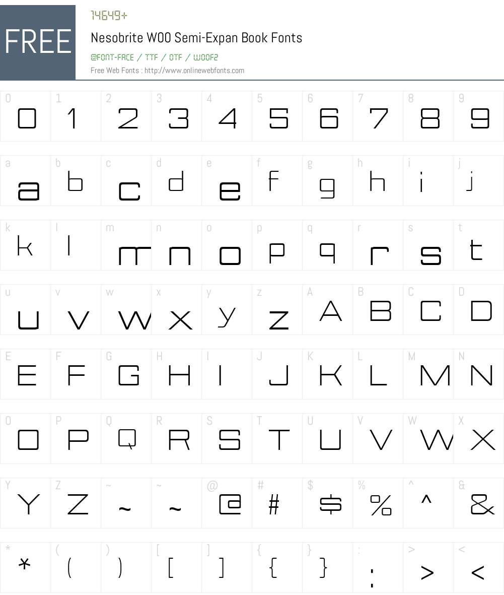 NesobriteW00-Semi-ExpBook Font Screenshots