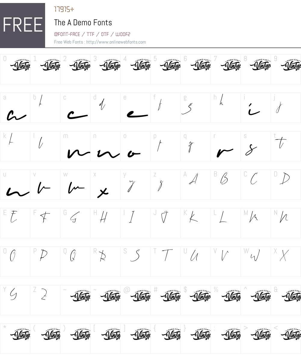 The A Demo 1.001;Fontself Maker 3.5.7 Fonts Free Download ...
