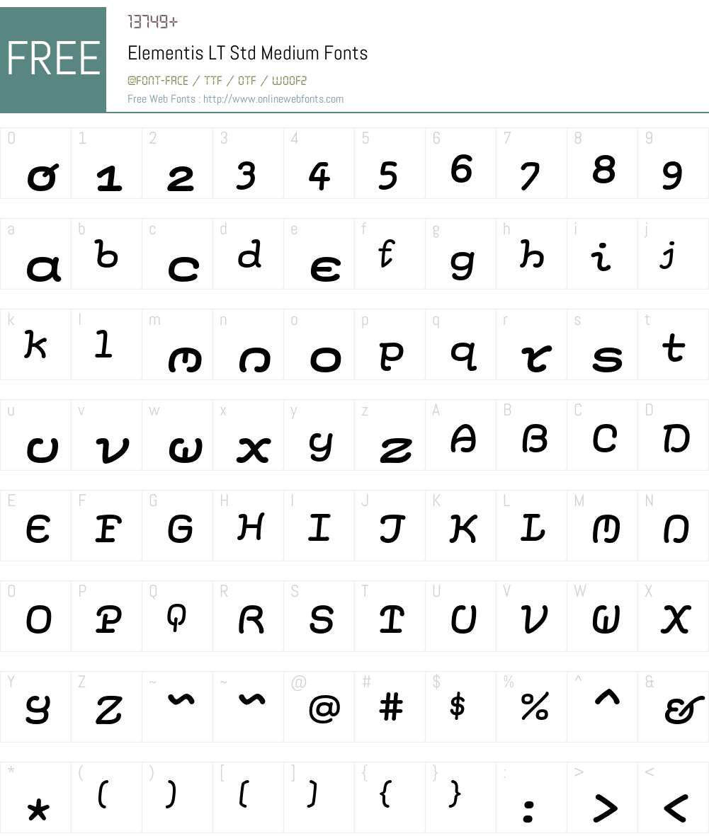 Elementis LT Std Font Screenshots