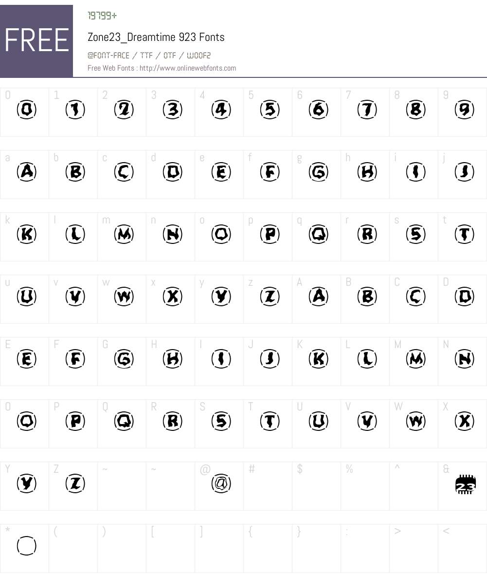 Zone23_Dreamtime 923 Font Screenshots