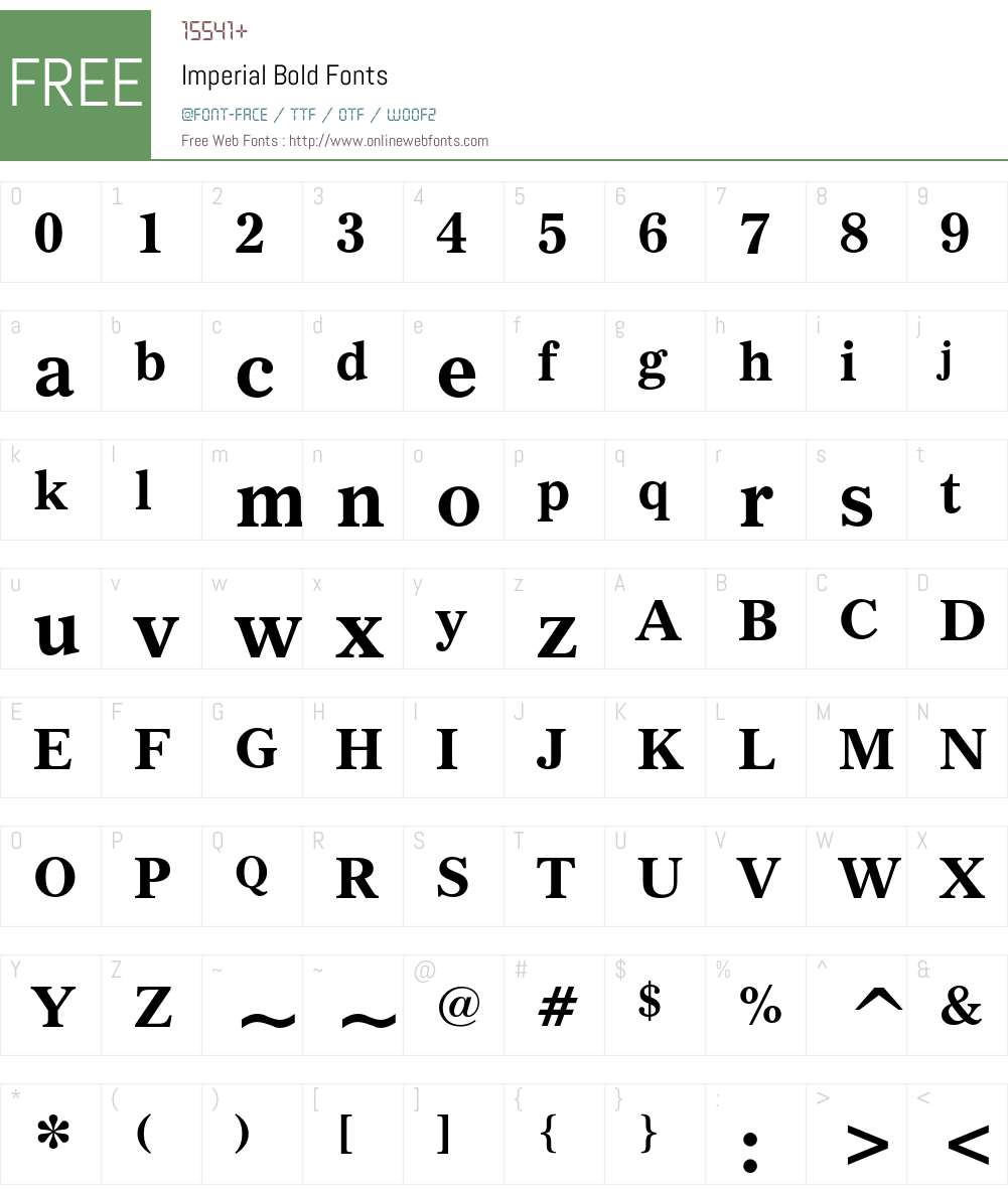 Imperial Font Screenshots
