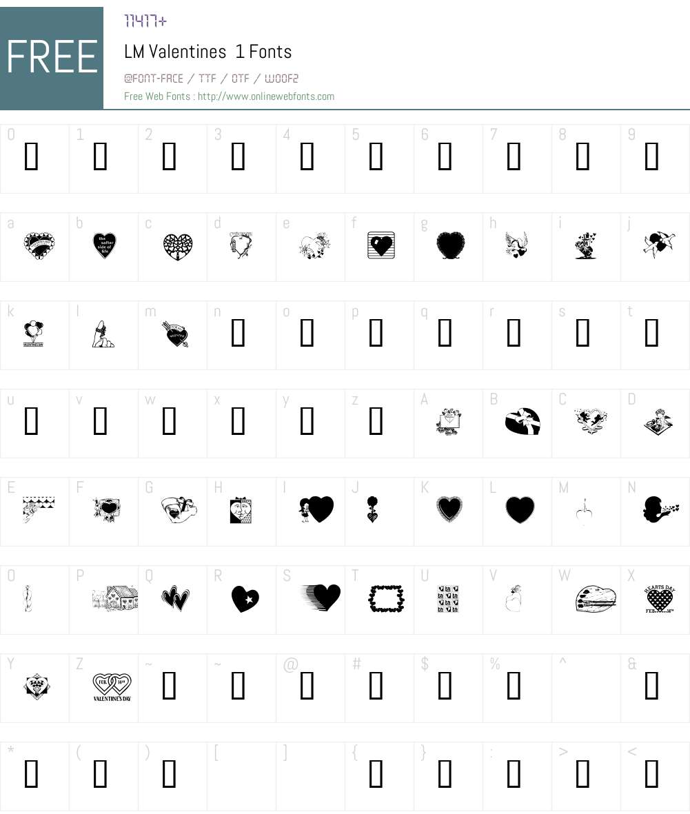 LM Valentines Font Screenshots