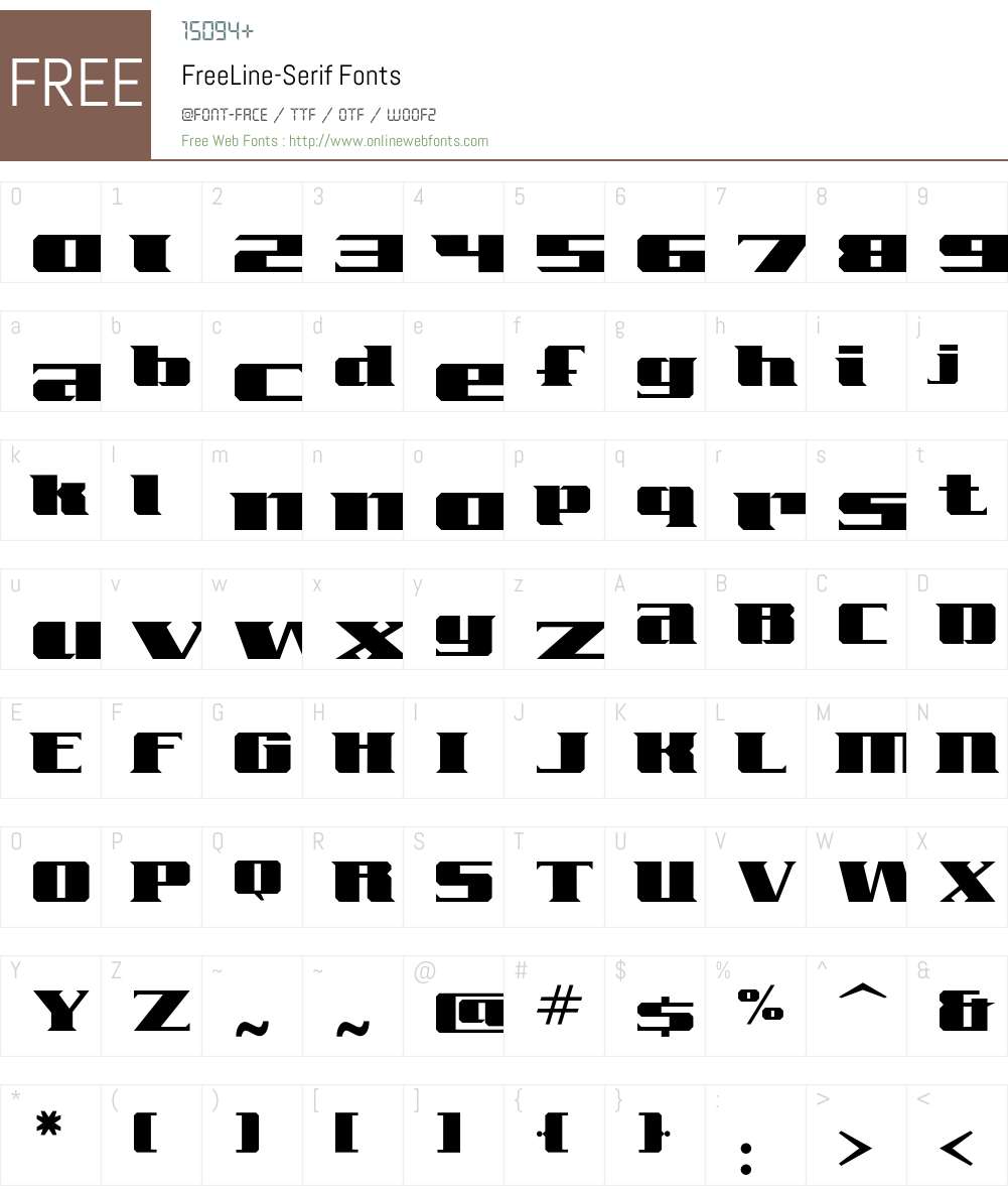 FreeLine Font Screenshots