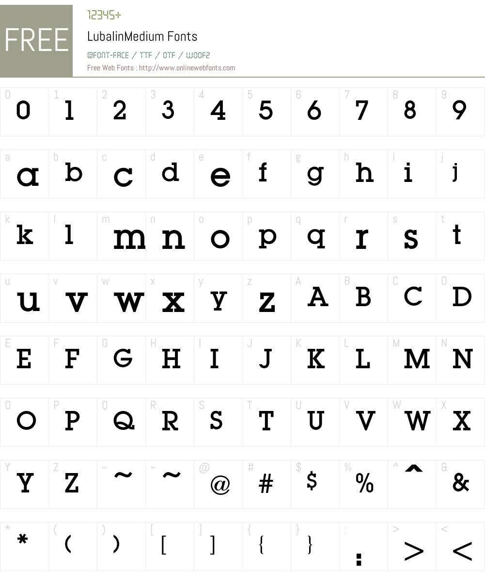 Lubalin Font Screenshots