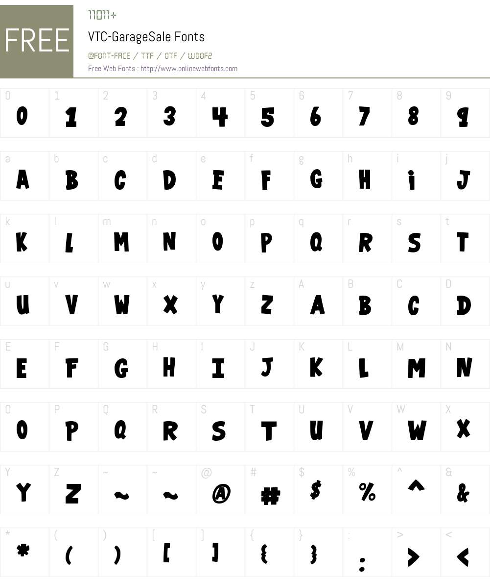VTC-GarageSale Font Screenshots