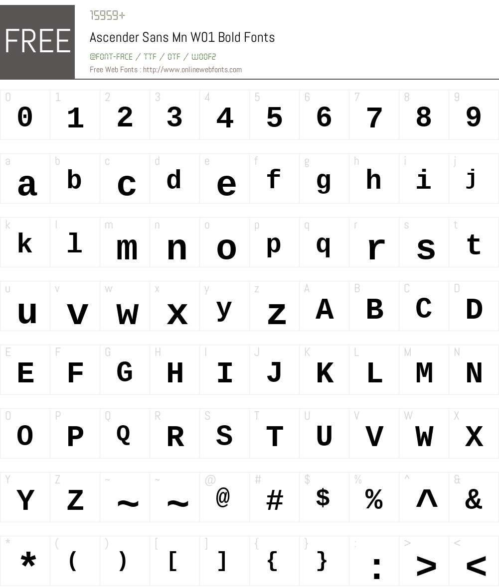 AscenderSansMnW01-Bold Font Screenshots