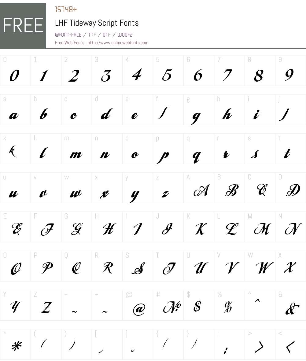 LHF Tideway Script Font Screenshots