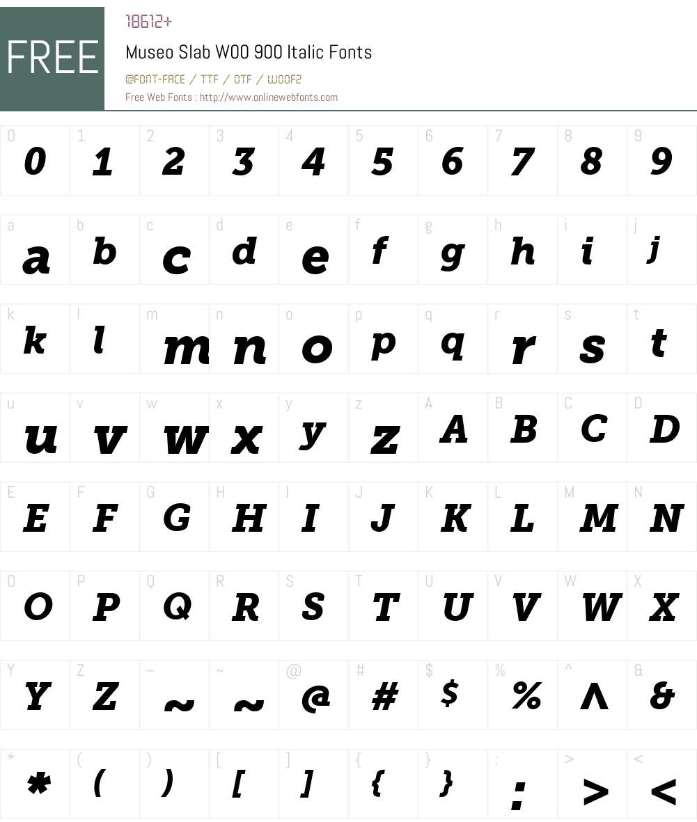 Museo Slab Font Screenshots
