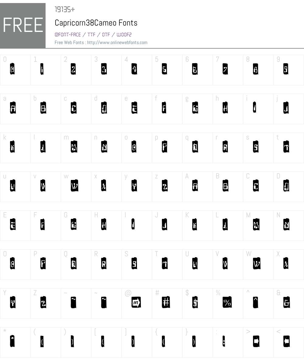 Capricorn38 Font Screenshots