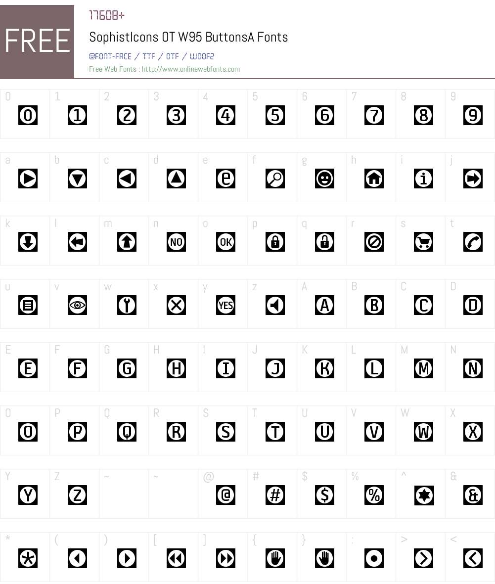 SophistIconsOTW95-ButtonsA Font Screenshots