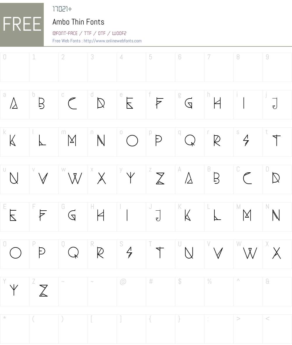 Ambo Font Screenshots