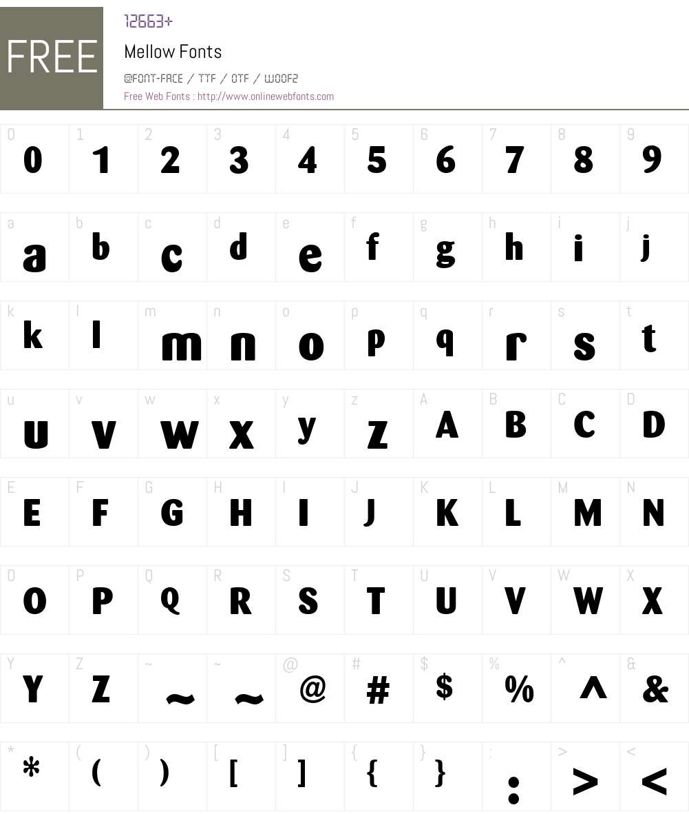 Mellow Font Screenshots