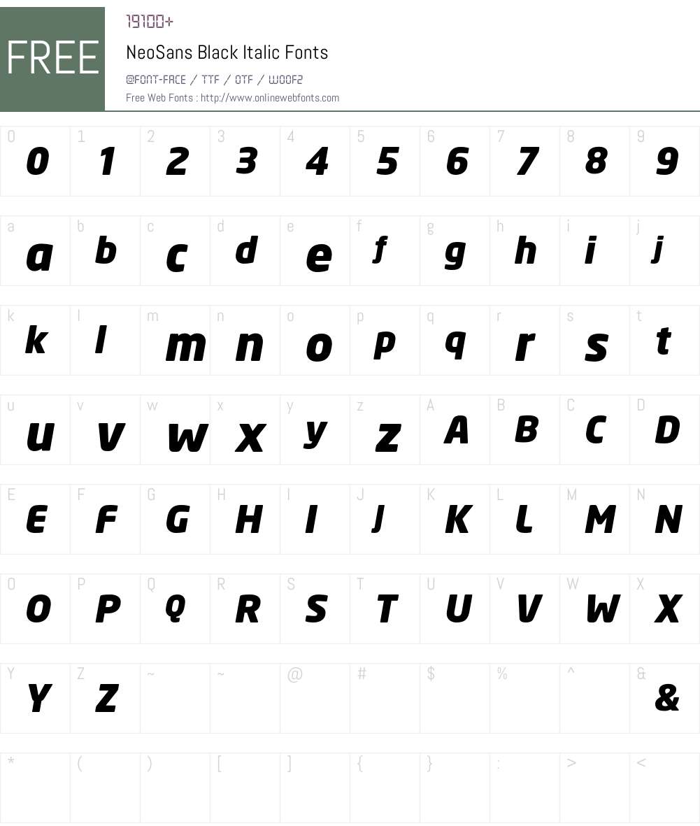 NeoSans Font Screenshots