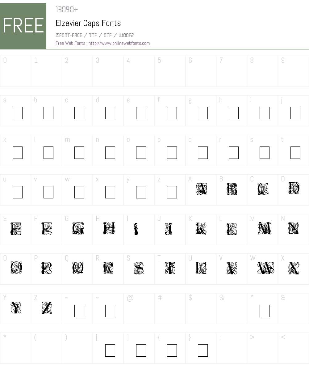 Elzevier-Caps Font Screenshots