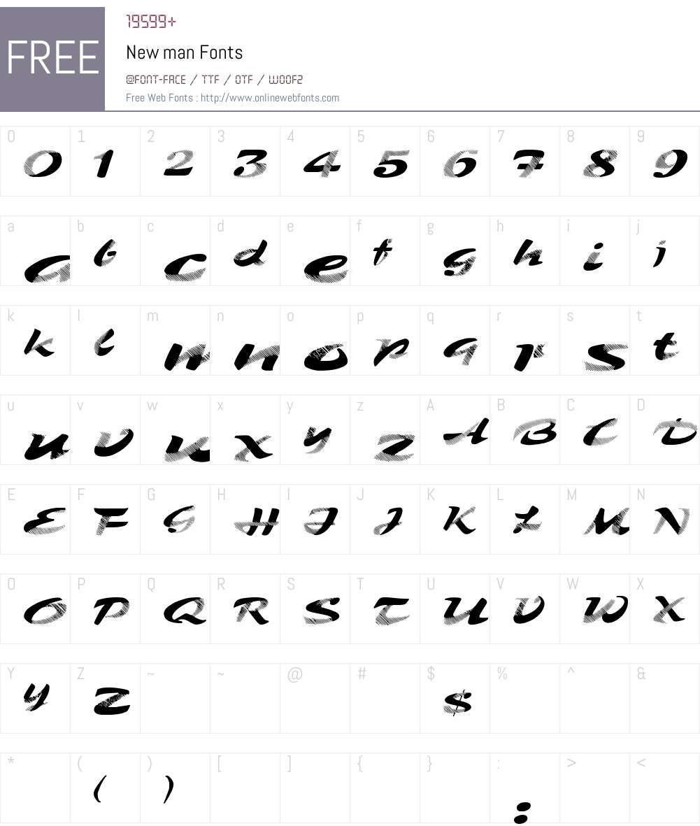 New man Font Screenshots