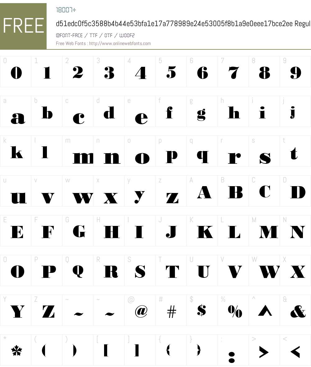 d51edc0f5c3588b4b44e53bfa1e17a778989e24e53005f8b1a9e0eee17bce2ee Font Screenshots