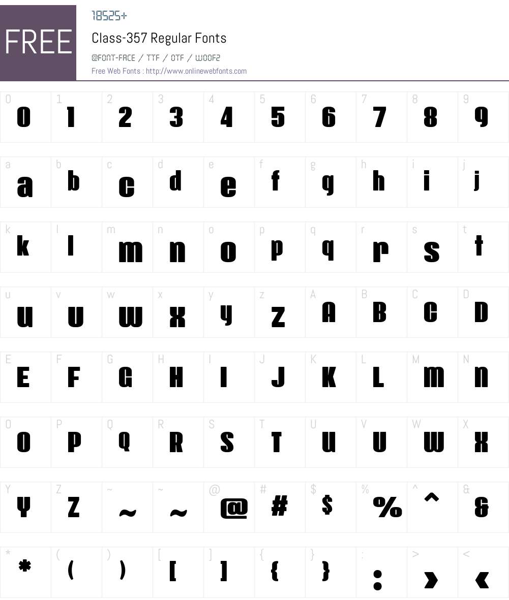 Class-357 Regular 1.001 Fonts Free Download - OnlineWebFonts.COM