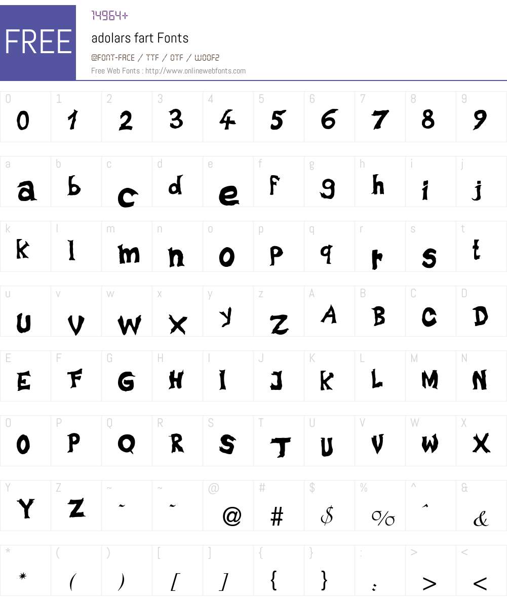 adolars fart Font Screenshots