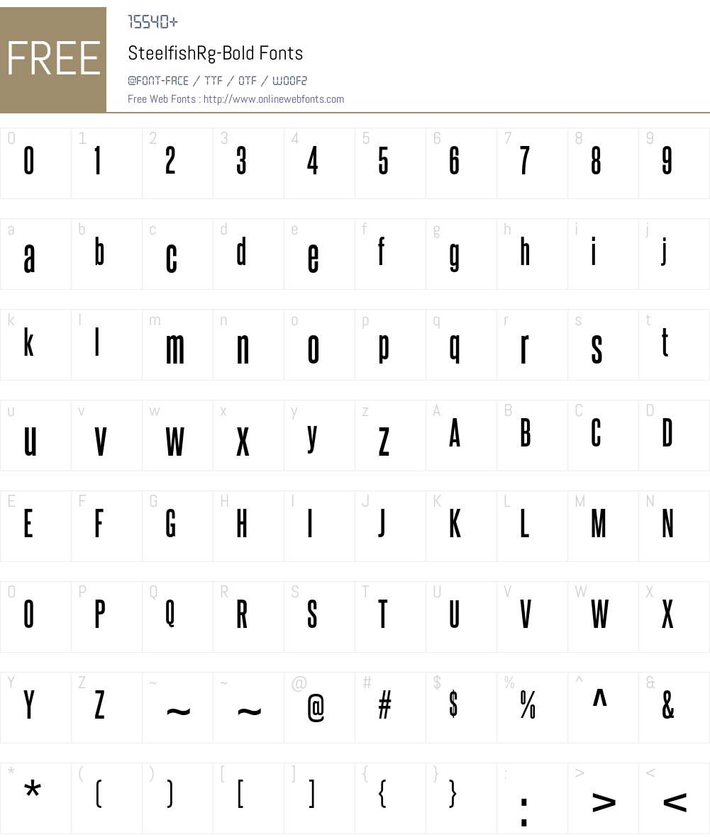 Steelfish Font Screenshots
