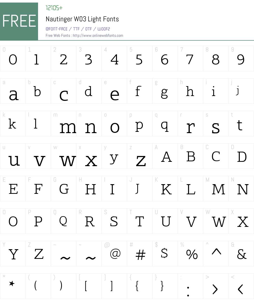 Nautinger Font Screenshots