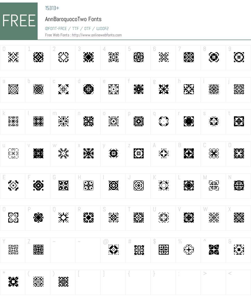 BaroquocoW95-Two Font Screenshots