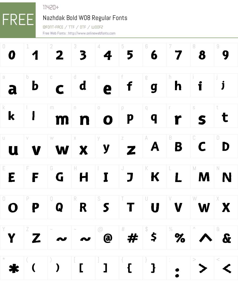 Nazhdak Font Screenshots