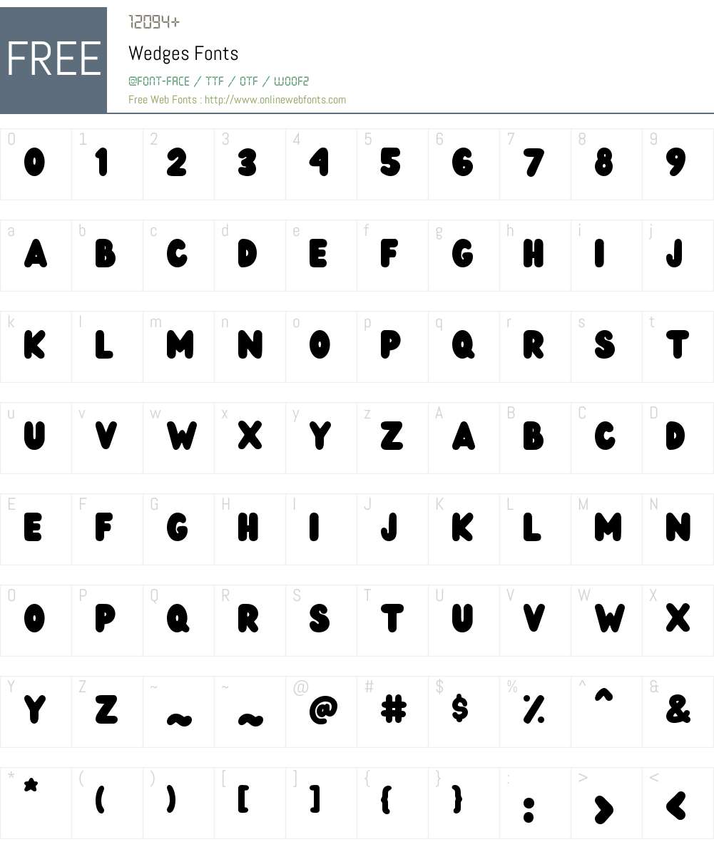 Wedges Font Screenshots