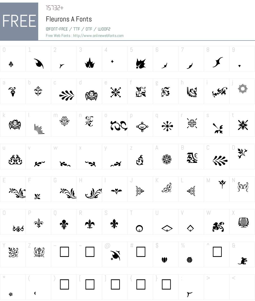 Fleurons A 1.0 Thu Nov 18 18:02:41 1993 Fonts Free Download ...
