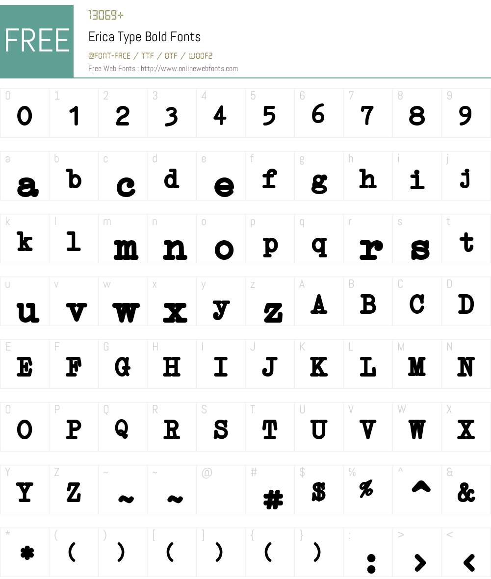 Erica Type Font Screenshots