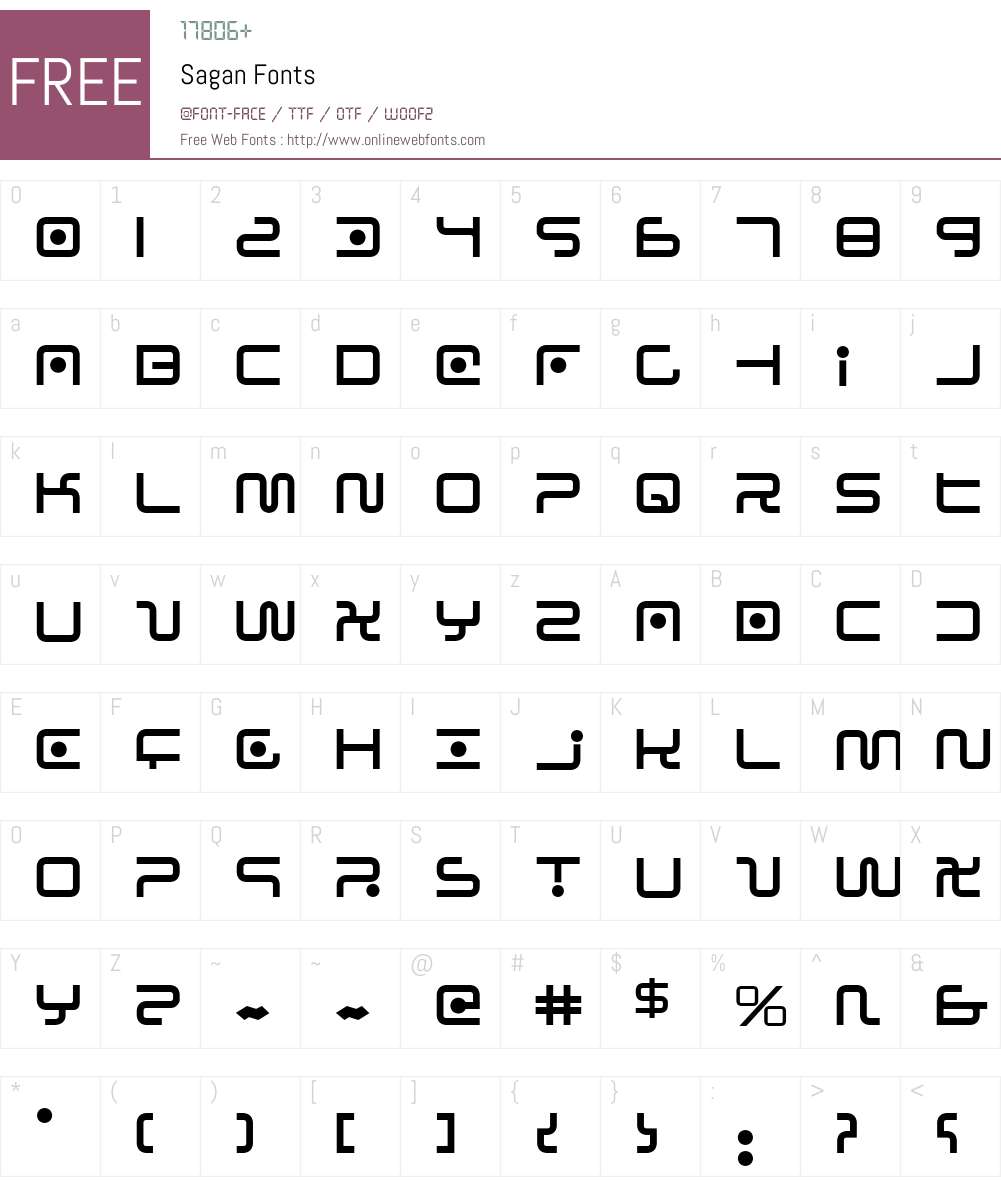 Sagan Font Screenshots