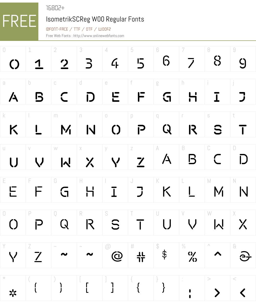 Isometrik Font Screenshots