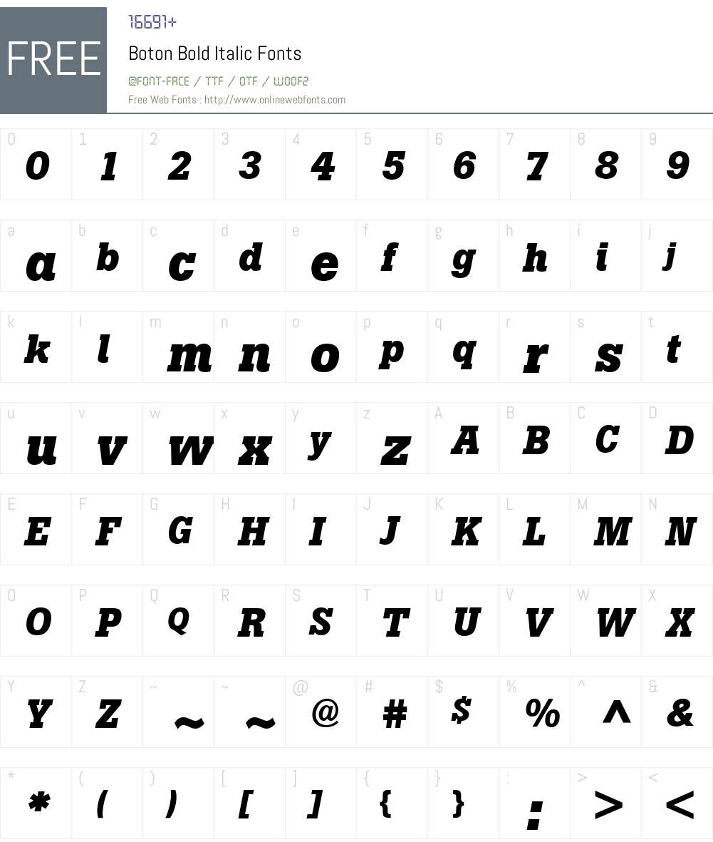 Boton Font Screenshots