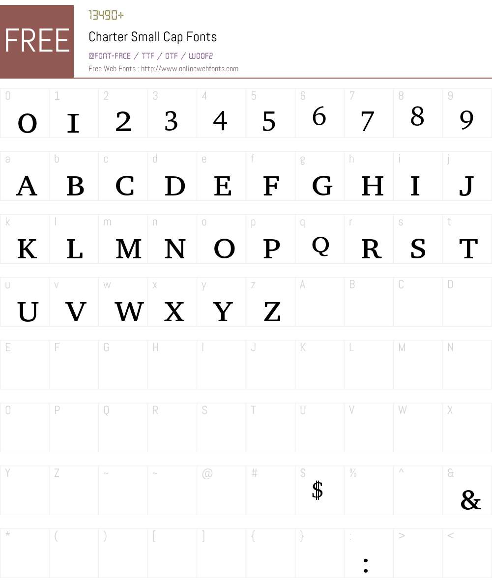 Charter Font Screenshots