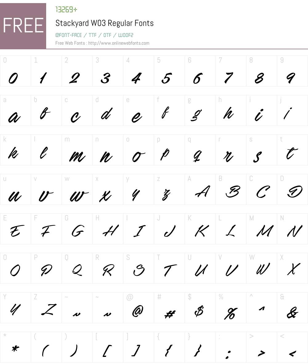 Stackyard Font Screenshots