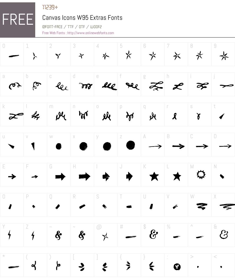 Canvas Acrylic Megafamily Font Screenshots