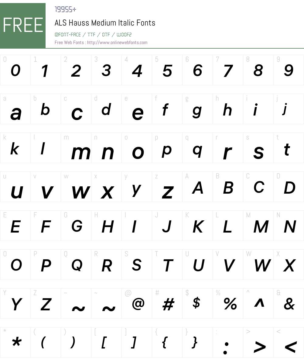 ALS Hauss Medium Font Screenshots