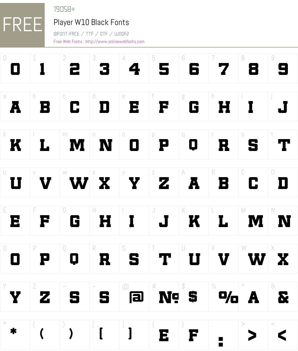 Player Font Screenshots