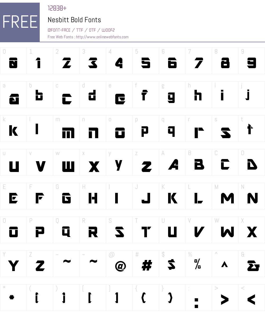 Nesbitt Font Screenshots