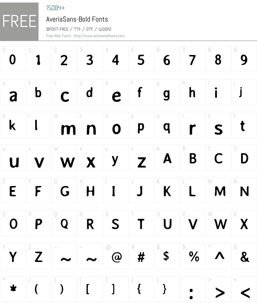 Averia Sans Font Screenshots