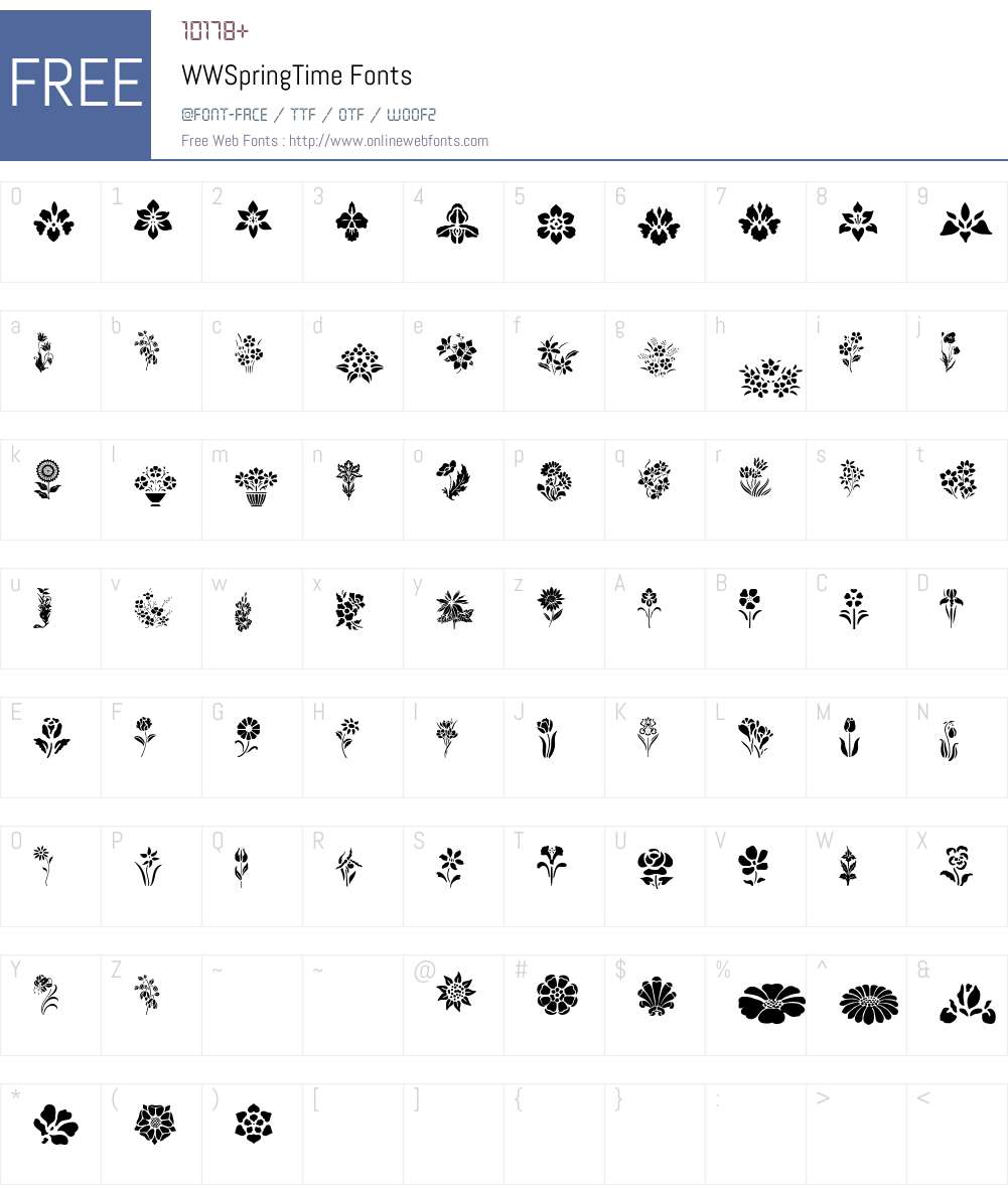 WWSpringTime Font Screenshots