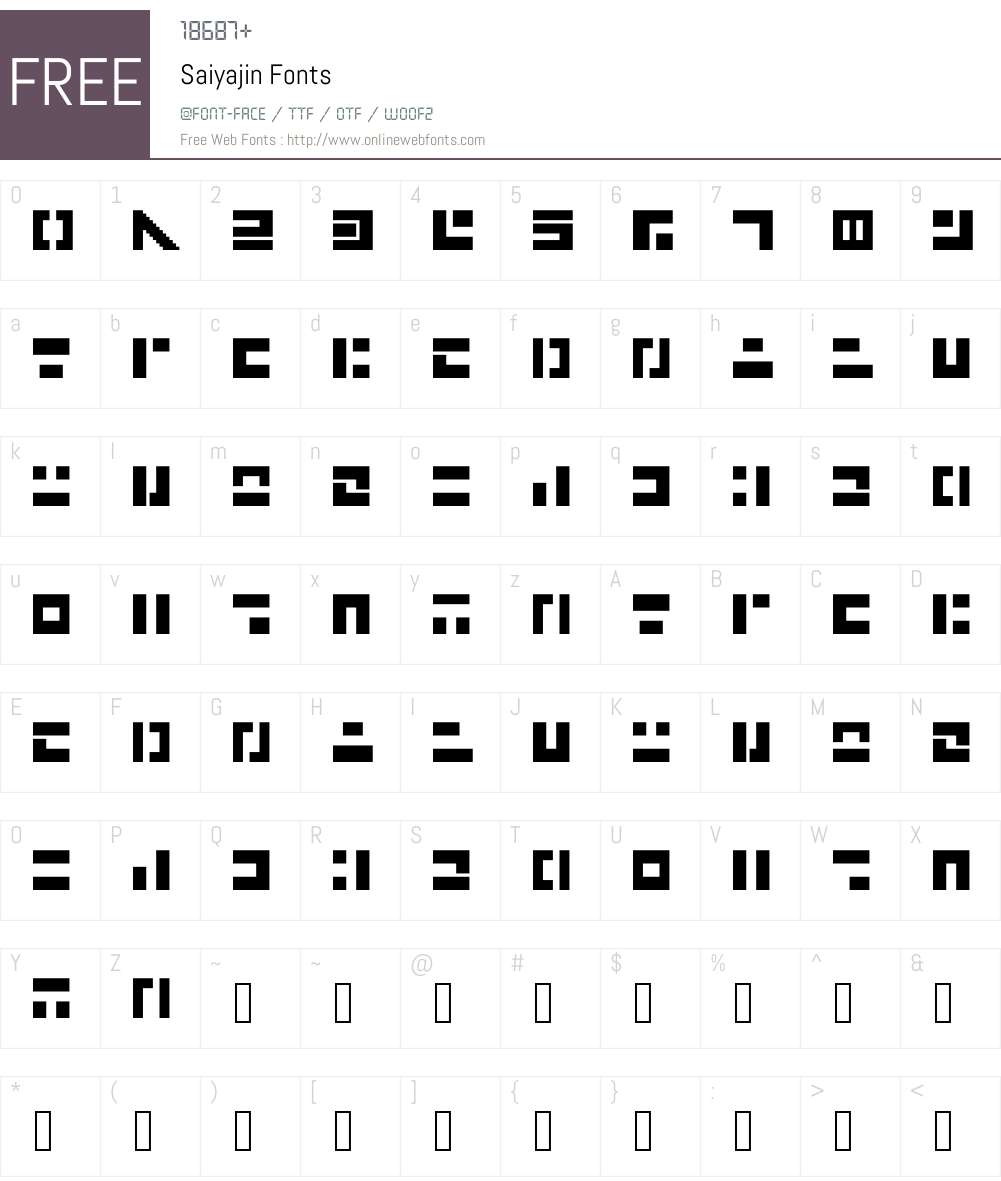 Saiyajin Font Screenshots